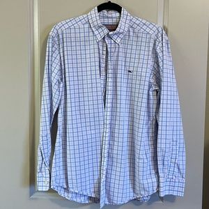 Pink & Blue Vineyard Vines Button Down Whale Shirt Size M
